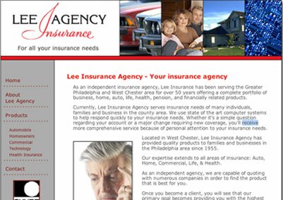 Lee Insurance Agency Screenshot