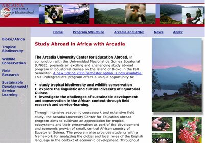 Arcadia University Study Abroad Website