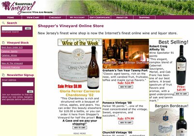 Shoppers Vineyard Website